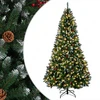 Dirbtinė Sulankstoma Kalėdų Eglutė 210 cm 300 LED Šilta balta