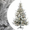 Dirbtinė Sulankstoma Kalėdų Eglutė 210 cm 300 LED Šilta balta