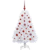 Dirbtinė Sulankstoma Kalėdų Eglutė Balta 120 cm PVC ir Plienas
