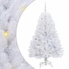 Dirbtinė Sulankstoma Kalėdų Eglutė Balta 150 cm PVC ir plienas