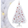 Dirbtinė Sulankstoma Kalėdų Eglutė Balta 150 cm PVC ir Plienas