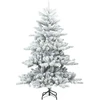 Dirbtinė Sulankstoma Kalėdų Eglutė Balta 150 cm PVC ir Plienas