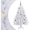 Dirbtinė Sulankstoma Kalėdų Eglutė Balta 150 cm PVC ir plienas