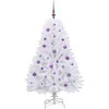 Dirbtinė Sulankstoma Kalėdų Eglutė Balta 150 cm PVC ir plienas
