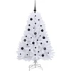 Dirbtinė Sulankstoma Kalėdų Eglutė Balta 150 cm PVC ir Plienas