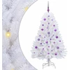 Dirbtinė Sulankstoma Kalėdų Eglutė Balta 150 cm PVC ir Plienas