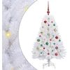 Dirbtinė Sulankstoma Kalėdų Eglutė Balta 120 cm PVC ir Plienas