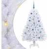 Dirbtinė Sulankstoma Kalėdų Eglutė Balta 150 cm PVC ir Plienas