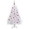 Dirbtinė Sulankstoma Kalėdų Eglutė Balta 150 cm PVC ir plienas