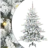 Dirbtinė Sulankstoma Kalėdų Eglutė Balta 150 cm PVC ir Plienas