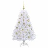 Dirbtinė Sulankstoma Kalėdų Eglutė Balta 120 cm PVC ir plienas