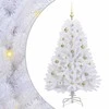 Dirbtinė Sulankstoma Kalėdų Eglutė Balta 150 cm PVC ir plienas