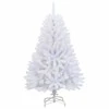 Dirbtinė Sulankstoma Kalėdų Eglutė Balta 120 cm PVC ir plienas