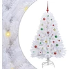 Dirbtinė Sulankstoma Kalėdų Eglutė Balta 150 cm PVC ir Plienas