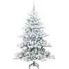 Dirbtinė Sulankstoma Kalėdų Eglutė Balta 150 cm PVC ir Plienas
