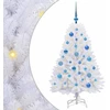 Dirbtinė Sulankstoma Kalėdų Eglutė Balta 120 cm PVC ir Plienas