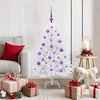Dirbtinė Sulankstoma Kalėdų Eglutė Balta 120 cm PVC ir Plienas