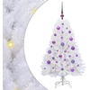 Dirbtinė Sulankstoma Kalėdų Eglutė Balta 120 cm PVC ir Plienas