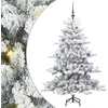 Dirbtinė Sulankstoma Kalėdų Eglutė Balta 150 cm PVC ir Plienas