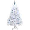 Dirbtinė Sulankstoma Kalėdų Eglutė Balta 150 cm PVC ir Plienas