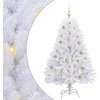 Dirbtinė Sulankstoma Kalėdų Eglutė Balta 150 cm PVC ir Plienas