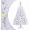 Dirbtinė Sulankstoma Kalėdų Eglutė Balta 150 cm PVC ir Plienas