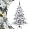 Dirbtinė Sulankstoma Kalėdų Eglutė Balta 150 cm PVC ir Plienas