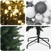Dirbtinė sulankstoma Kalėdų eglutė su burbulais 120 cm 150 LED