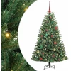 Dirbtinė Sulankstoma Kalėdų Eglutė Žalia 150 cm PVC ir metalas