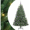 Dirbtinė Sulankstoma Kalėdų Eglutė Žalia 210 cm PVC ir metalas