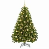 Dirbtinė šviesiai žalia Kalėdų eglė su žaisliuku 120 cm 150 LED