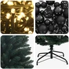 Dirbtinė tamsiai žalia kalėdinė eglutė su žaisliuku 240 cm