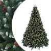 Dirbtinė žalia kalėdinė eglutė su žaisliukais 300 cm 600 LED