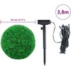 Dirbtiniai buksmedžio krūmai su LED lemputėmis 2vnt. žalia 45cm