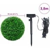 Dirbtiniai buksmedžio krūmai su LED lemputėmis 2vnt. žalia 55cm