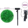 Dirbtiniai buksmedžio krūmai su LED lemputėmis 2vnt. žalia 22cm