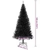Kalėdų eglutė su 300 LED s stovu Juoda 180 cm PVC