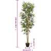 Dirbtinis bambukas, žalios spalvos, 150cm, 828 lapai
