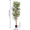 Dirbtinis bambukas, žalios spalvos, 150cm, 828 lapai
