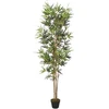 Dirbtinis bambukas, žalios spalvos, 150cm, 828 lapai