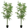 Dirbtinis bambuko medis 2 pcs Žalia 60 x 18 x 190 cm