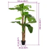 Dirbtinis bananinio medis Žalia 125 x 25 x 250 cm