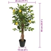 Dirbtinis citrinmedis su trimis kamienais, žalias, 85cm, PP