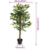 Dirbtinis citrinmedis su trimis kamienais, žalias, 120cm, PP