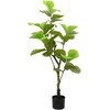 Dirbtinis fikusas, žalios spalvos, 125cm, 30 lapai