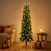 Dirbtinis lieknas Kalėdų medis 120 cm 150 LED Šilta balta PVC