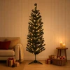 Dirbtinis lieknas Kalėdų medis 120 cm 150 LED Šilta balta
