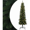 Dirbtinis lieknas Kalėdų medis 120 cm 150 LED Šilta balta PVC