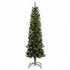 Dirbtinis lieknas Kalėdų medis 120 cm 150 LED Šilta balta PVC