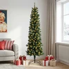 Dirbtinis lieknas Kalėdų medis 210 cm 300 LED Šilta balta